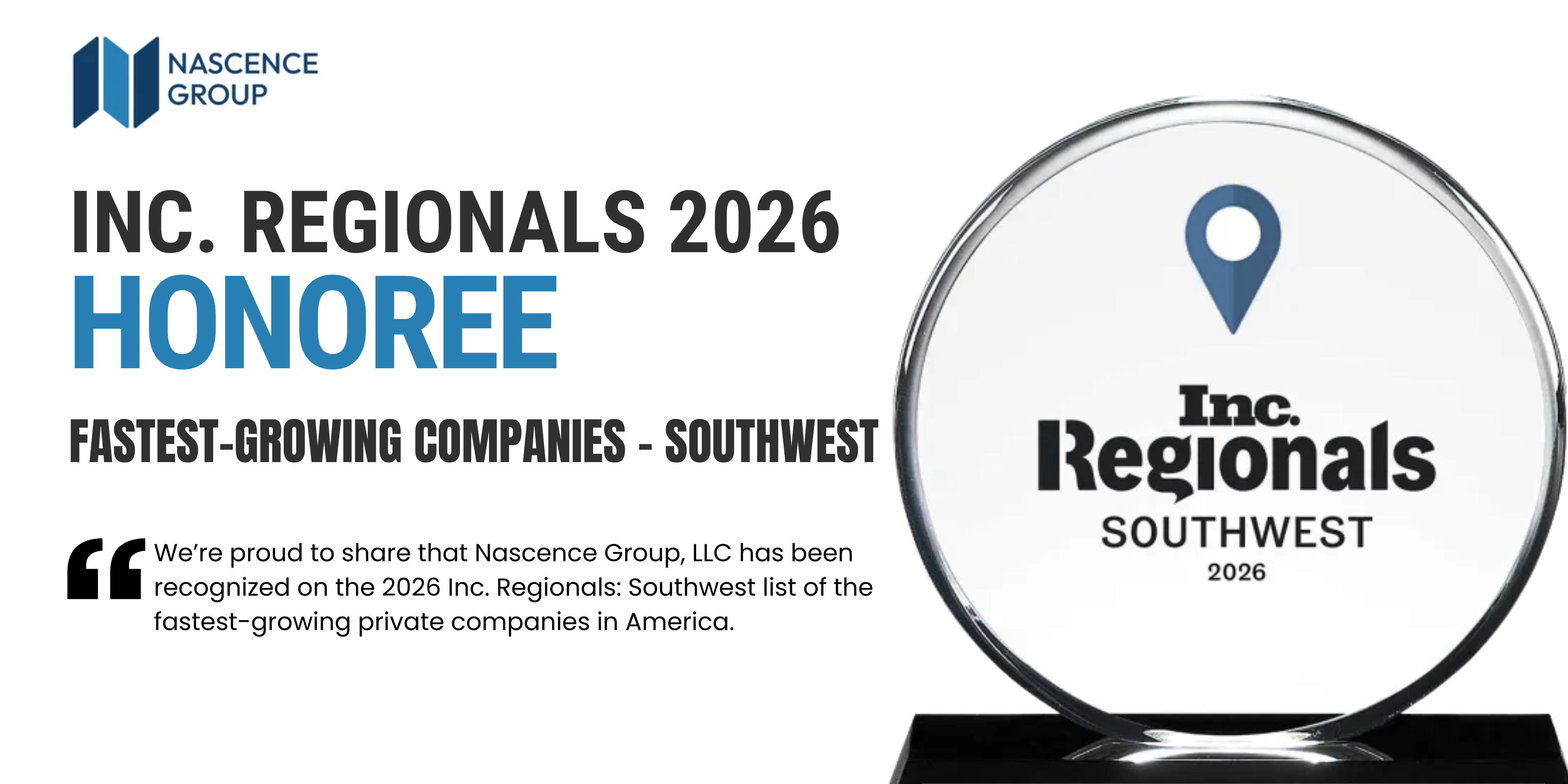 Inc Regionals 2026 Award - Nascence Group